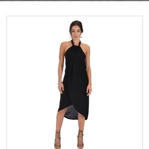 Lyss loo wrap star halter MIDI dress